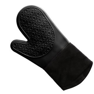 Silicone Oven Mitts Heat Resistant Non-Slip Double Design Two-finger Gloves