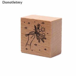 Donotletmy sello De goma De madera Vintage Para manualidades/diario/decoración (2)
