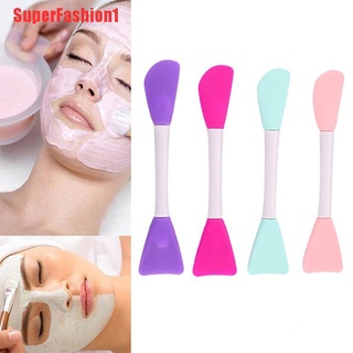 SF cepillos faciales de silicona de doble cabeza para mezclar barro/cuidado de la piel/maquillaje de belleza