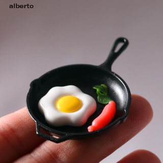 [alberto] 1:12 casa de muñecas miniatura huevo salchicha sartén set accesorios de cocina [alberto]
