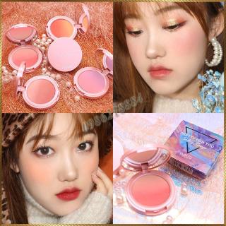 NOVO sweet pink gradient blush makeup natural nude color good complexion two-color blush palette rouge beauty makeup