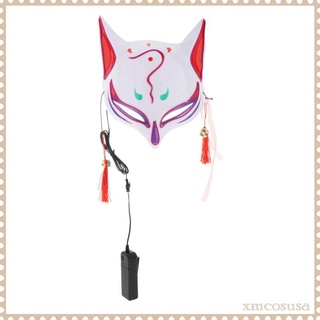 Cosplay LED Fox Mask Decoracin De Fiesta De Halloween Para Hombre Mujer Accesorios (8)