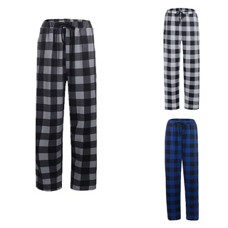 Pantalones Para Hombre Pijama A Cuadros Accesorios Casual Cómodo Moda M-XL (2)