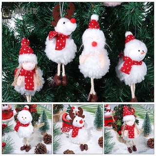 Suhe año nuevo navidad decoraciones colgantes adornos de gota Santa Claus blanco felpa muñeca Festival suministros fiesta árbol de navidad adorno muñeco de nieve regalos ángel alce colgante