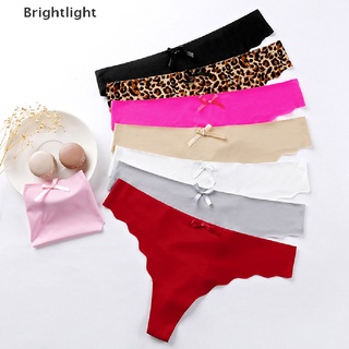 [Brightlight] 3 piezas de tangas sin costuras señora ropa interior bragas de seda de hielo deportes íntimos mujeres Panty