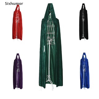 [sixhumor] halloween niños cosplay death cape largo con capucha mago bruja medieval capa co