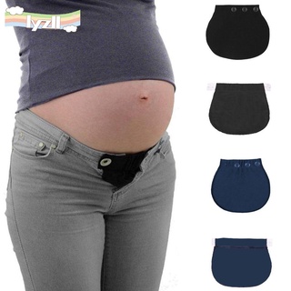lyz elástico cintura cinturón extensor fácil ajuste extendido hebilla pantalones botones cintura maternidad embarazo ajustable pantalones embarazadas dropshiping/multicolor