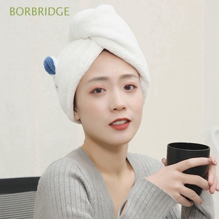 borbridge - toalla seca para el cabello, diseño de microfibra, baño, secado rápido, turbante suave