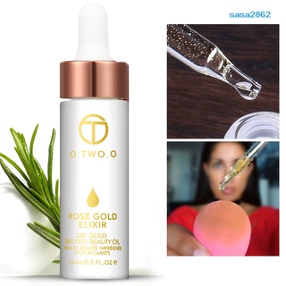 sasa otwoo 24k oro rosa hidratante cara labio aceite esencial brillante anti-envejecimiento suero