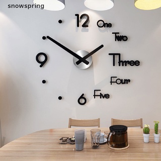 snowspring 3d diy acrílico espejo mecanismo pegatinas decoración de la sala de estar de cuarzo aguja co