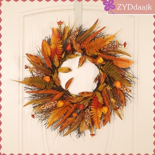otoño otoño cosecha círculo guirnalda grano corona 18\\\" decoración de puerta halloween (1)