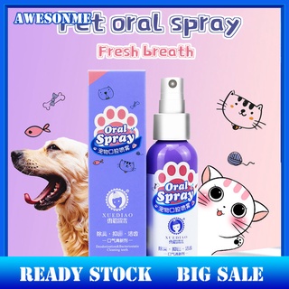 1 botella eliminador de olores para mascotas, portátil, limpia, dientes frescos, aliento profesional, eliminador de manchas de olor para perro