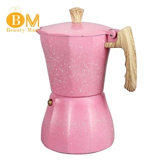 latte mocha percolator olla estufa cafetera 300ml rosa