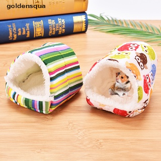 [goldensqua] hámster erizo suave almohadilla cama mascota rata conejillo de indias casa nido pequeño animal jaula [goldensqua]
