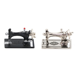 [xiaoyanwu] máquina de coser Metal casa de muñecas miniaturas decoración 1:12 escala longitud 3,5 cm