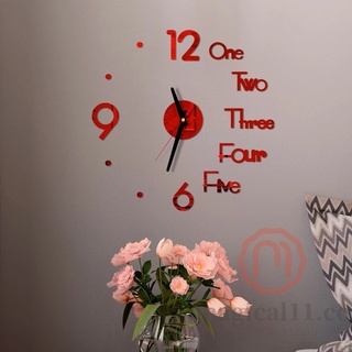 Reloj de diseño moderno Acrílico Moderno Gran Moda DIY Reloj Decoración , Tamaño De Espejo 3D Superficie De Pared Sin Marco Silencio , Para Dormitorio Oficina Hogar Etiqueta Engomada Digital (4)