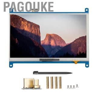 Pagouke 2046 HDMI Resolución De Pantalla Táctil Gpio LCD Tft 7 Pulgadas 1024x600 PC Para Raspberry Pi 4B