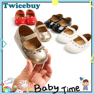 Twicebuy primavera otoño bebé niñas niño zapatos bebé suave redondo picos decoración zapatillas