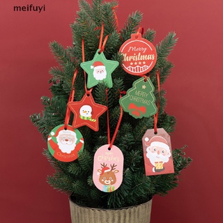 [meifuyi] 24pcs feliz navidad etiquetas de papel kraft etiqueta de regalo etiqueta diy colgar etiquetas regalo 439co