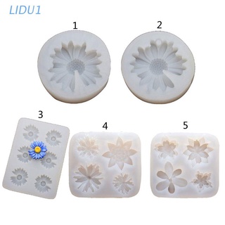 Lidu1 moldes de silicona crisantemo para fiestas de Chocolate/decoración de pasteles/molde de girasol