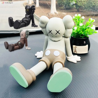 [iug] kaws modelo de juguetes con postura sentada pvc de dibujos animados figura coleccionable muñeca interior del coche decoración de escritorio