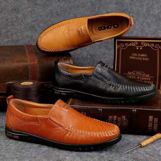 Zapatos de los hombres zapatos de trabajo de los hombres transpirable zapatos casuales zapatos de moda de cuero suave suave soled anti slip