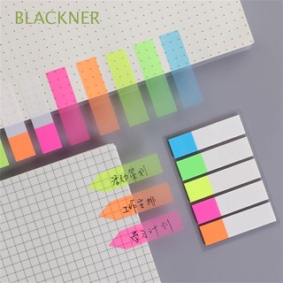 BLACKNER 100 Sheets Fluorescent Memo Pad Office School Supplies Colored Memo Pad Candy Color Sticky Notes Memo Sticker Paper Fluorescent Paper Memo Flags Self Adhesive Bookmark Marker Sticker