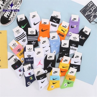 NIKE socks new products sports socks cartoon sports socks casual letters basketball socks mid-tube men and women socks 【beauty】