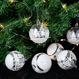 JOGANIC 6cm Bolas De Navidad Creativo Colgante Adornos De Árbol Decoración 6pcs Regalos Transparentes Suministros De Fiesta Hogar Colgantes