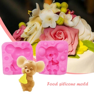 digitalblock molde de silicona 3d de dibujos animados ratón pastel chocolate sugarcraft molde herramientas de hornear