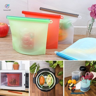 Bolsa De silicona reutilizable Para almacenamiento De Alimentos/sellador al vacío Para Frutas/Carne/leche