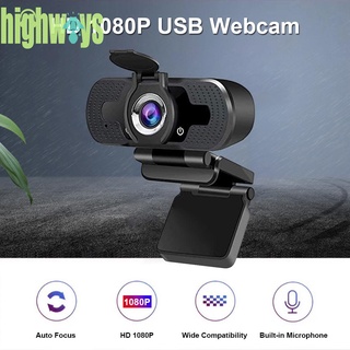 cámara web 1080p full hd con micrófono incorporado usb auto focus pc cámara web