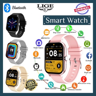 LIGE 2021 nuevo reloj inteligente para mujer llamada Bluetooth resistente al agua reloj inteligente para hombre Monitor de presión arterial con frecuencia cardíaca reloj para mujer