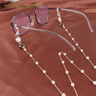 Mxfashione mujeres niñas protección cordón exquisito gafas cadena gafas cuerda perla corazón gemas colgante cuello moda gafas accesorios de protección cuerda/Multicolor