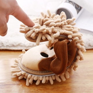 hermoso vivo frjjthchy de dibujos animados perro mop zapatillas de microfibra limpia limpia limpia limpia zapatillas de limpieza desmontable zapatos de limpieza para oficina casa habitación: cocina y comedor (9)