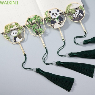 TEAKK School Office Supplies Bookmark Chinese Style Brass Peacock Book Clip Pagination Mark Metal Book Markers Stationery Retro Tassel