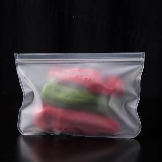 PEVA silicona bolsa de almacenamiento de alimentos contenedores reutilizables congelador a prueba de fugas Top Ziplock bolsas organizador de cocina (9)