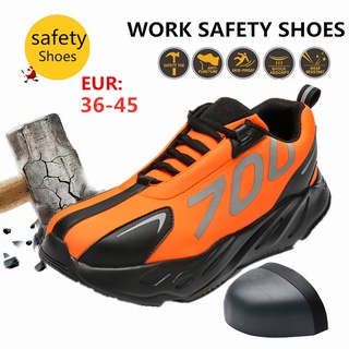 Adidas Nuevos zapatos de seguridad yeezy zapatos de protección laboral para hombres y mujeres zapatos de trabajo con punta de acero anti-rotura y anti-pinchazos botas de montaña antideslizantes resistentes al desgaste