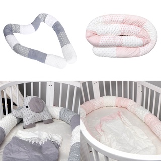 arca 250cm cama de bebé parachoques recién nacido cuna valla cojín de seguridad de los niños protector de sueño almohada decoración de la habitación (3)
