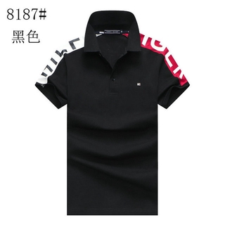 Camisa Polo Tommy Hilfiger De algodón De Alta calidad color negro y blanco Casual Manga corta para hombre (1)