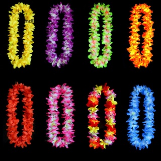 [andl] hawaiano leis simulado flor de seda leis danza fiesta de lujo guirnalda 8 color c615