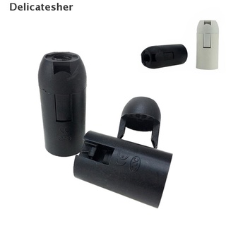 [delicatesher] pequeño tornillo e14 plástico zócalo bombilla lámpara titular de luz blanco negro caliente