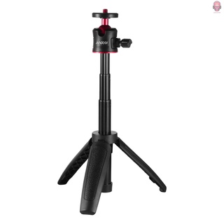 andoer mt-08 mini trípode de escritorio extensible de mano soporte de fotografía con cabezal flexible de 1/4 pulgadas tornillo de montaje para selfie viaje vlogging