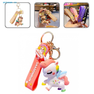 ani eco-friendly mochila colgante juguete lindo de dibujos animados unicornio llavero trinket no desvanecimiento para la llave del coche