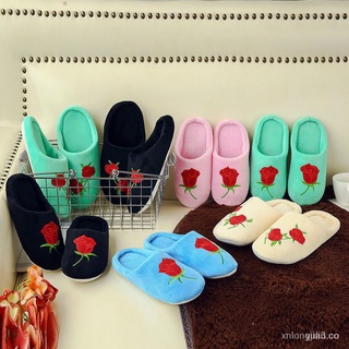 🙌 Pantuflas para hombre y mujer de flores/zapato antideslizante para el invierno Ambiente interior qn89