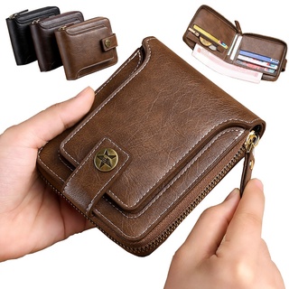 Wallet For Men Genuine Leather Men Wallet Card Holder Coin Purse Slim Card Holder Coin Purse Casual Money Clips