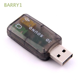 BARRY1 Channel 5.1 Adaptador De Sonido USB2.0 Tarjeta Estéreo 3D Portátil Auriculares Jack Convertidor Duradero Para Audio/Multicolor