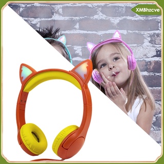 oreja de gato led luz hasta niños auriculares niños auriculares para regalos de la escuela