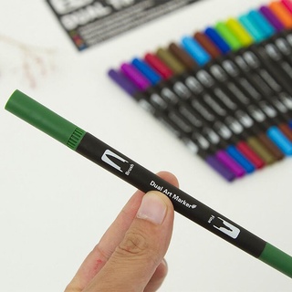 48 colores de doble punta pincel pluma a base de agua acuarela pintura marcadores para mano de manga