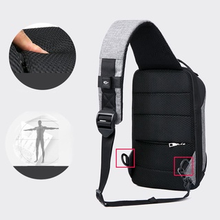 LUYISABER multifunción Crossbody bolsas de los hombres de carga USB bolsa de pecho bolsa de hombro